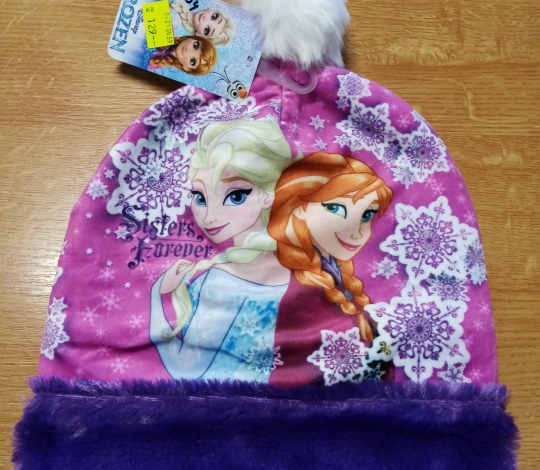 Čepice dívčí zimní FROZEN s kožešinou