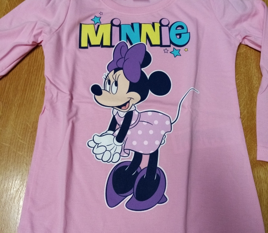 Tričko dívčí dlouhý rukáv MINNIE - růžové