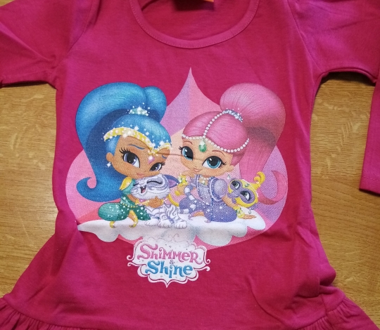 Šaty dívčí dlouhý rukáv SHIMMER AND SHINE