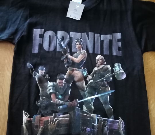 Tričko chlapecké krátký rukáv černé FORTNITE