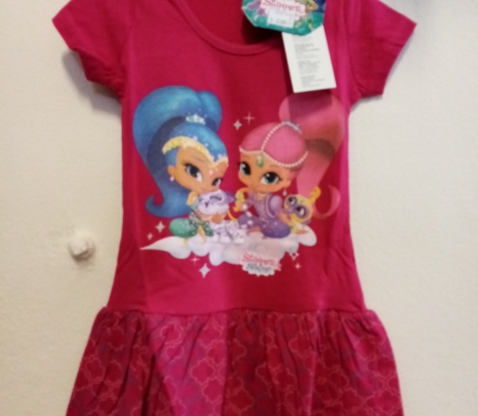 Šaty dívčí krátký rukáv SHIMMER AND SHINE