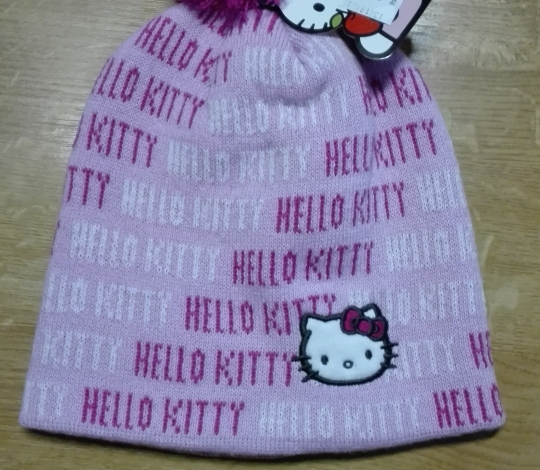 Čepice dívčí zimní HELLO KITTY růžová