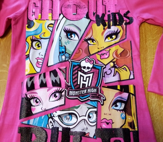 Tričko dívčí dlouhý rukáv MONSTER HIGH - vel. 104/110