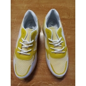 Sneakersy dámské ŽLUTO-BÍLÉ s třpytivou podrážkou