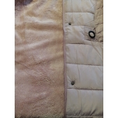 Bunda dámská zimní dlouhá s kožíškem STARORŮŽOVÁ 2XL-6XL