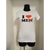 Tričko dámské krátký rukáv I LOVE MEN