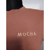 Tričko dámské krátký rukáv hnědé MOCHA - vel. XL