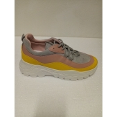 Sneakersy dámské módní ŽLUTO-RŮŽOVO-ŠEDÉ