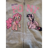 Mikina dívčí teplá MY LITTLE PONY šedá s kapucí