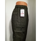 Kalhoty pánské plátěné - barva khaki